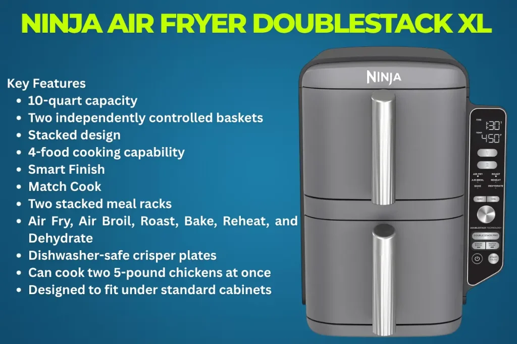 NINJA AIR FRYER DOUBLESTACK XL - Best 10-Quart Air Fryer