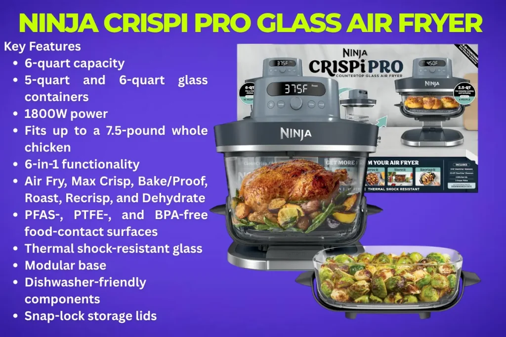 NINJA CRISPI PRO GLASS AIR FRYER - Best Dual-Basket Air Fryer