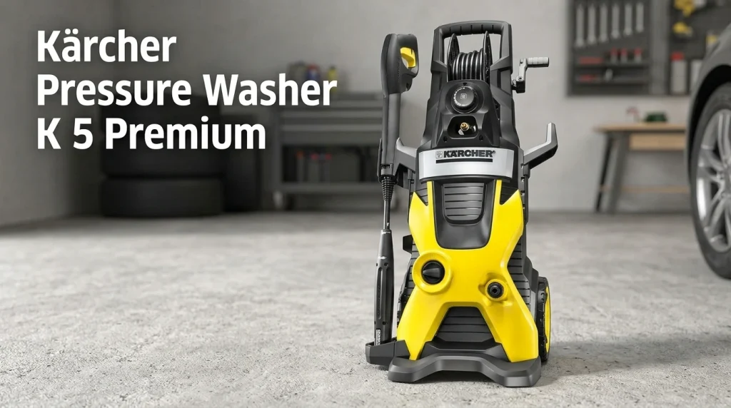 Kärcher K 5 Premium pressure washer for driveway and patio cleaning