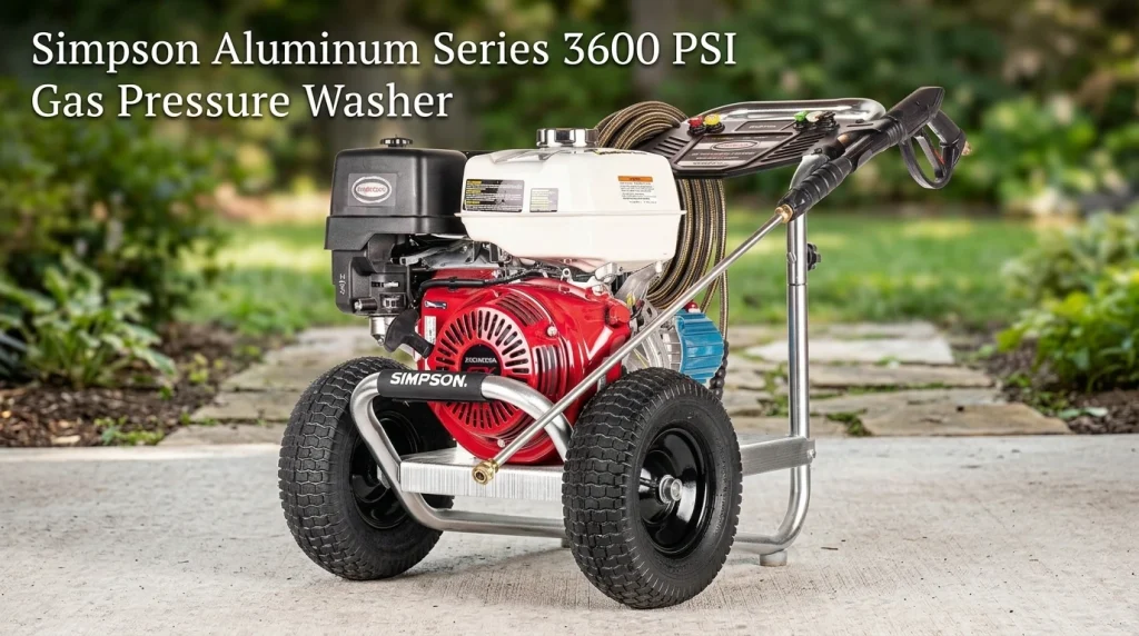 LWQ power washer with four quick-connect nozzles